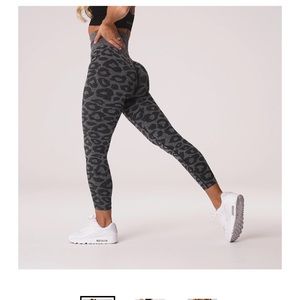 NWT NVGTN BLACK SPECKLED LEOPARD SEAMLESS LEGGING